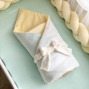 Set lenjerie pentru Patut Bebe din 6 piese Lion crem (10)